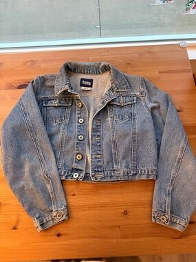 London London vintage Light Blue Cropped Denim Jacket